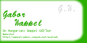 gabor wappel business card